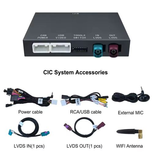Wireless Apple CarPlay and Android Auto Mirror for BMW NBT CIC System 1 2 3 4 5, here the photo shows the content of the kit - M-Pure Dynamics