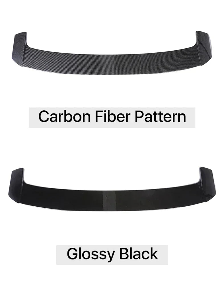 Spoiler for BMW f20-f21, this photo shows the two types of spoilers, the carbon fiber one and the glossy black - M-Pure Dynamics