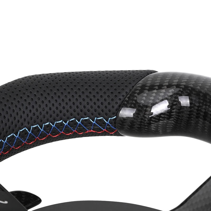 Volante in fibra di carbonio con LEDs di cambiata per Bmw Serie 1,2,3,4,5,6