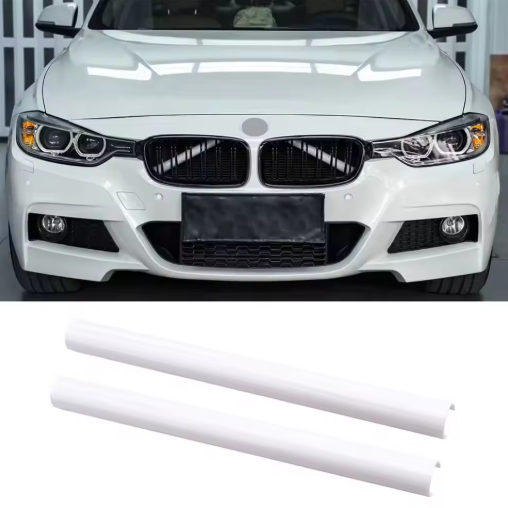 2PCS Front Grille Trim Strips for BMW F10 E60 F30 F32 F20 F22 F06 F02 F25 F26 G20 1 2 3 4 5 6 7 serie, the photo shows the front grille with the white color - M-Pure Dynamics