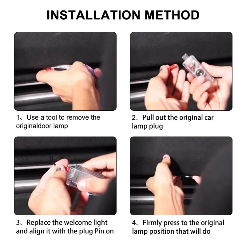 Door Projector BMW F-Series, here it shows the installation method of the door projector - M-Pure Dynamics