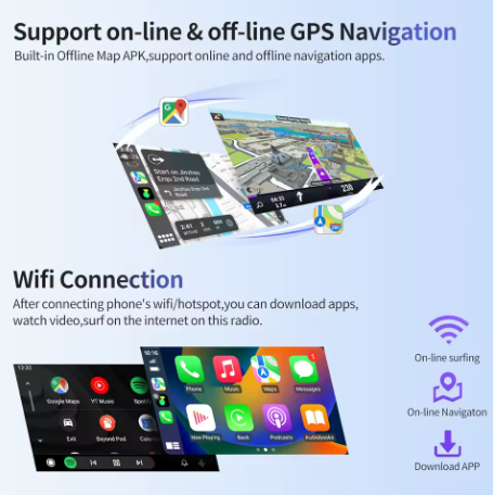 Car Radio 7" CarPlay-Android auto BT WiFi USB GPS REAR CAMERA for Golf5, Golf6, Passat B6, Polo, the photo here shows the apple carplay close up - M-Pure Dynamics