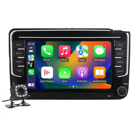 Car Radio 7" CarPlay-Android auto BT WiFi USB GPS REAR CAMERA for Golf5, Golf6, Passat B6, Polo, the photo here shows the apple carplay close up - M-Pure Dynamics