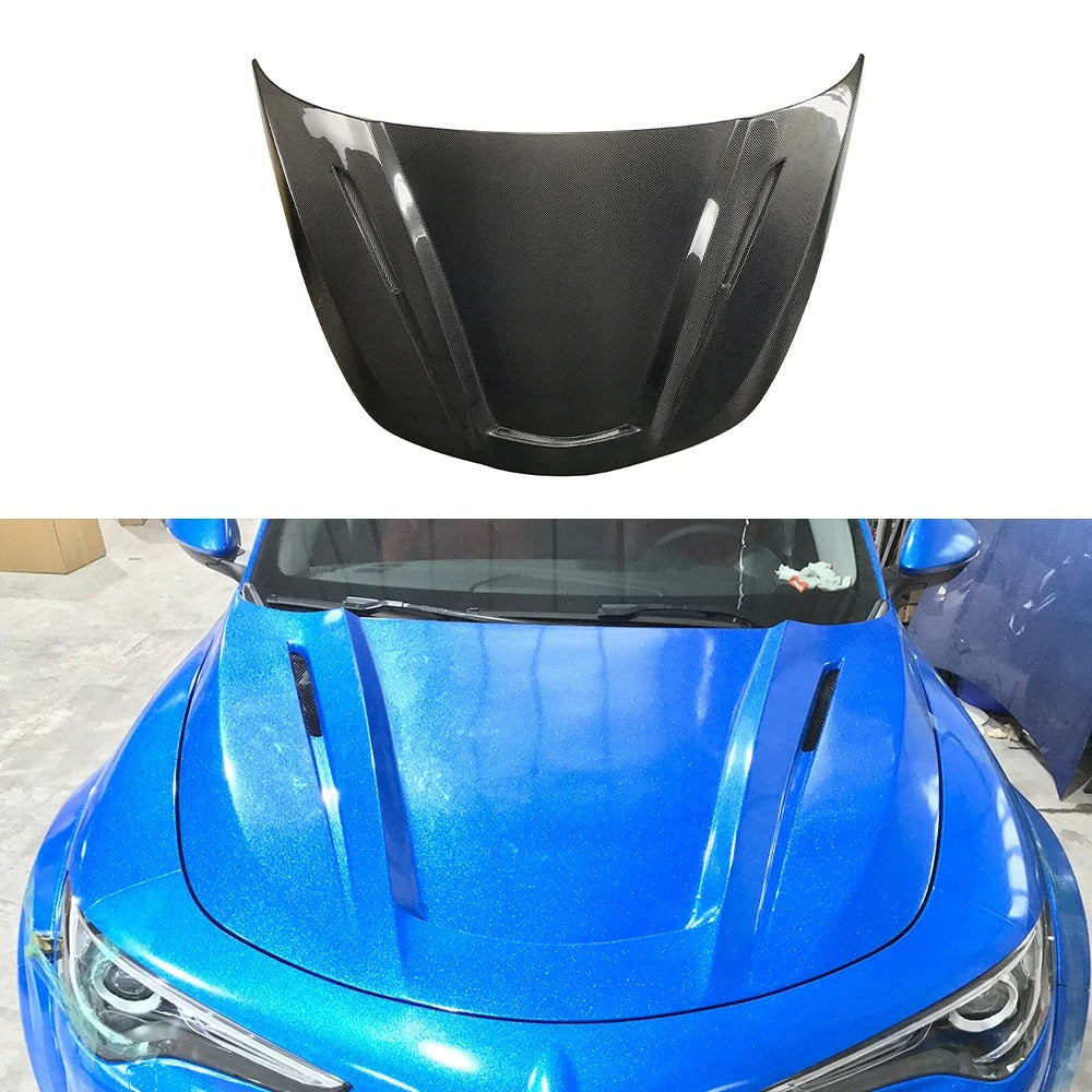CSL Style Carbon Fiber Hood for Alfa Romeo Giulia