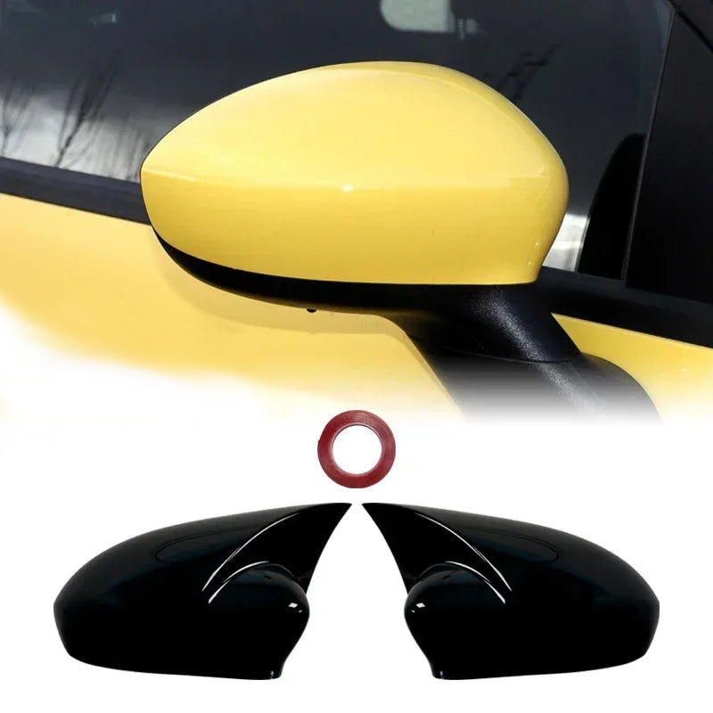 Sport Cover Caps for Punto and 500 , here it shows the glossy black mirror - M-Pure Dynamics