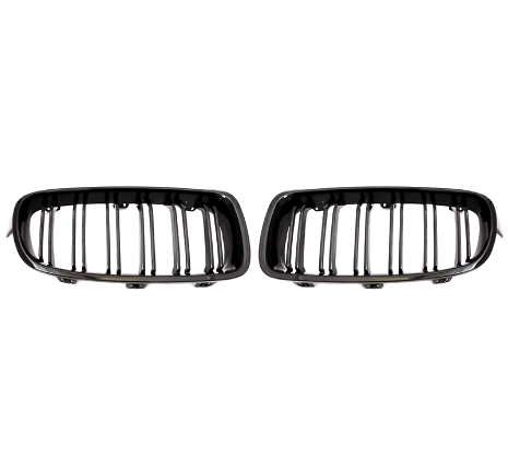 Black Front Grille BMW f30-f31-f35, the photo here it shows the front grille up close - M-Pure Dynamics