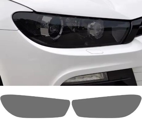 Front Mirror Tinted Headlight film for Volkswagen Scirocco MK3 TDI R Line 2008-2017 , the photo shows the black-out mirror with the kit - M-Pure Dynamics