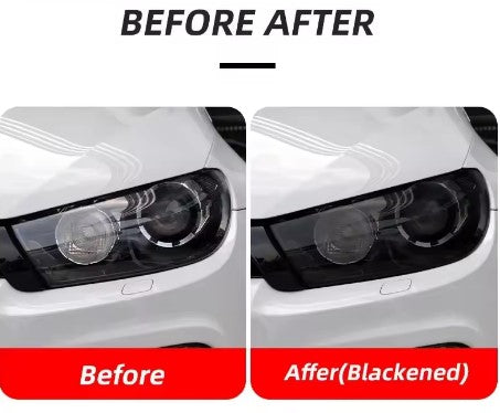 Front Mirror Tinted Headlight film for Volkswagen Scirocco MK3 TDI R Line 2008-2017, the photo shows the black-out mirror with the kit - M-Pure Dynamics