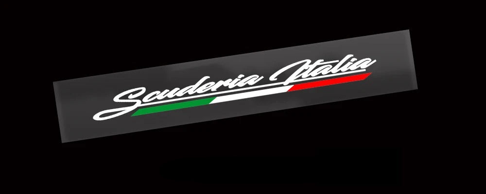 Scuderia Italia logo with Italian flag colors on a black background