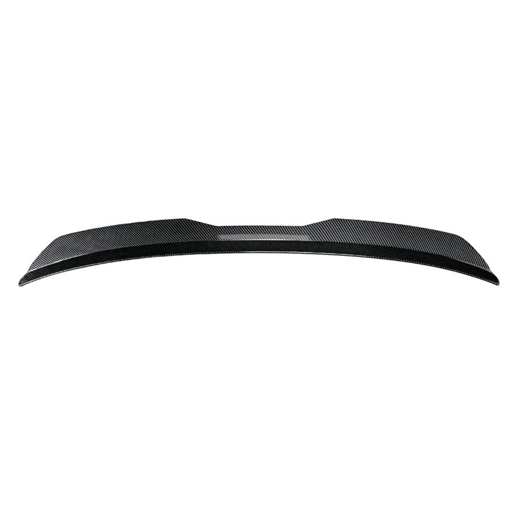Car spoiler with carbon fiber look on a white background