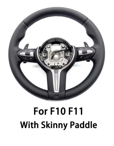 Steering Wheel M-Sport Leather for F10 F11 F15 F16 F20 F30 F31 F32 F36 , here the photo shows te steering wheel up close- M-Pure Dynamics