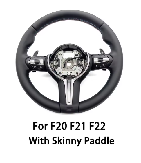 Steering Wheel M-Sport Leather for F10 F11 F15 F16 F20 F30 F31 F32 F36 , here the photo shows te steering wheel up close- M-Pure Dynamics