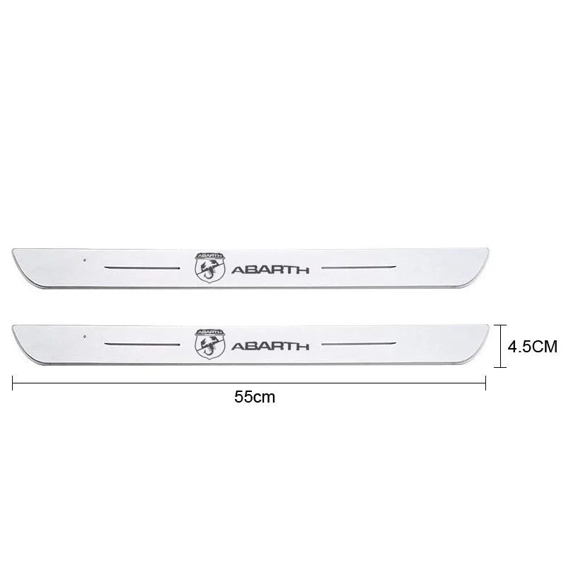 Front and Rear Door LED Sill Plat for Abarth - M-Pure Dynamics