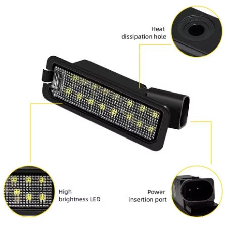 License Plate LED 2pz light for Volkswagen Polo 6N2 9N 6R 6C Passat B6 B7 B8, tje photo shows the specific of the product - M-Pure Dynamics