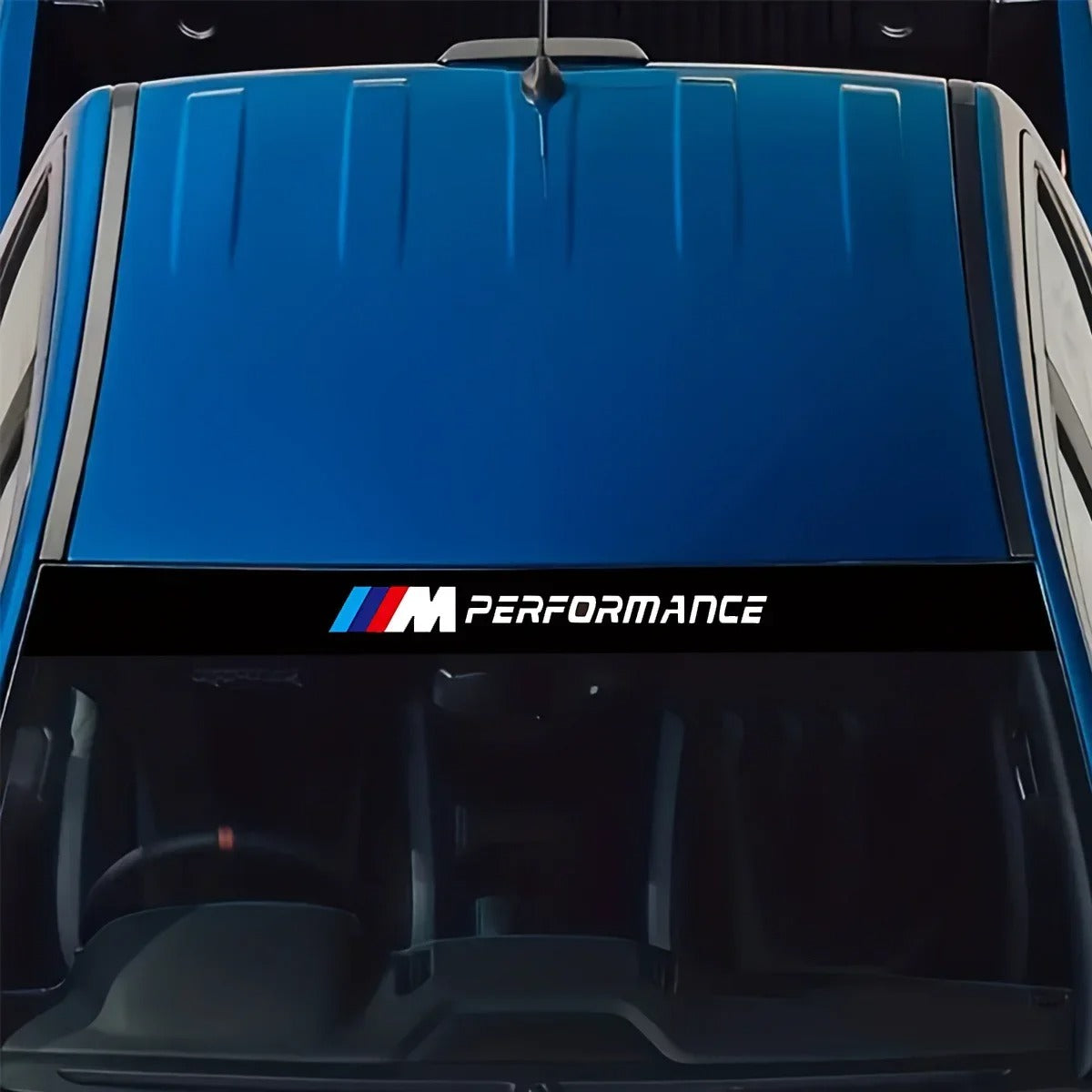 The Photo Shows the decal for the BMW upclose and mounted on the car