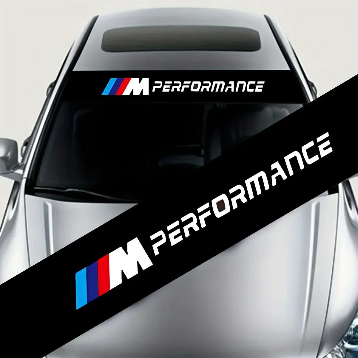 The Photo Shows the decal for the BMW upclose and mounted on the car