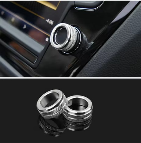 Radio Volume knob for Volkswagen Tiguan 2 Mk2 Atlas T-roc passat b8 Golf 7 2017 2018 2019 2020 2021, , the photo here shows the radio knob silver color - M-Pure Dynamics