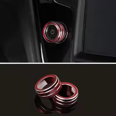 Radio Volume knob for Volkswagen Tiguan 2 Mk2 Atlas T-roc passat b8 Golf 7 2017 2018 2019 2020 2021, the photo here shows the radio knob red color - M-Pure Dynamics