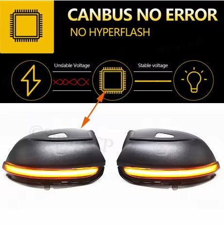 Dynamic Side Mirror Light for Volkswagen VW Scirocco Passat Eos CC Beetle Jetta - M-Pure Dynamics