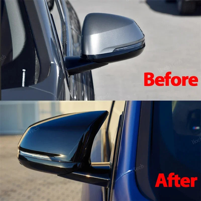 the photo shows the car with the sport caps installed, with the before and after