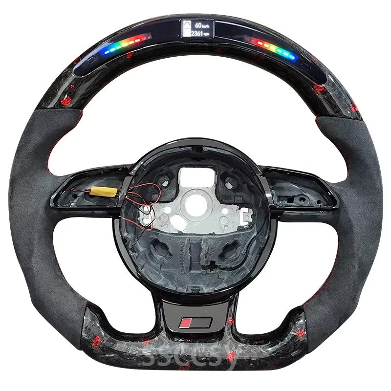 The Photo Shows the steering wheel with the LEDs upclose.
