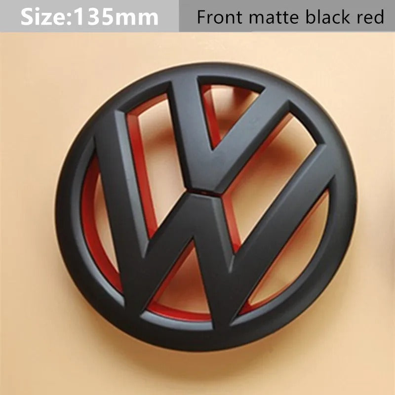 Volkswagen Colored Badge for VW Volkswagen Golf 6 golf6 MK6 GTI the photo here shows the Matte Black Red Style Badge- M-Pure Dynamics