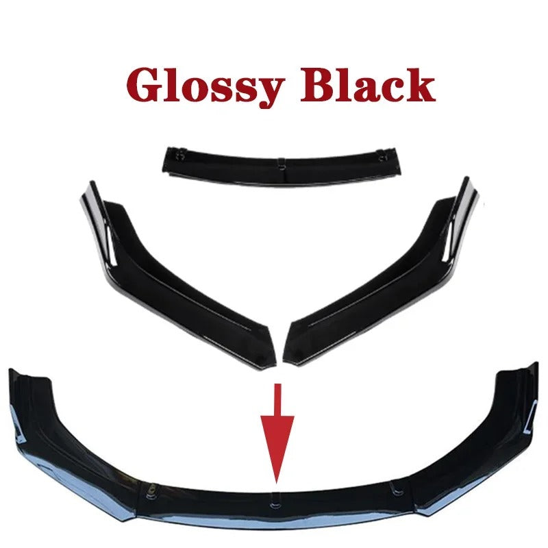Front Lip Body Kit Volkswagen Scirocco R 2009-2015, here the photo shows the front lip with the Glossy black style - M-Pure Dynamics
