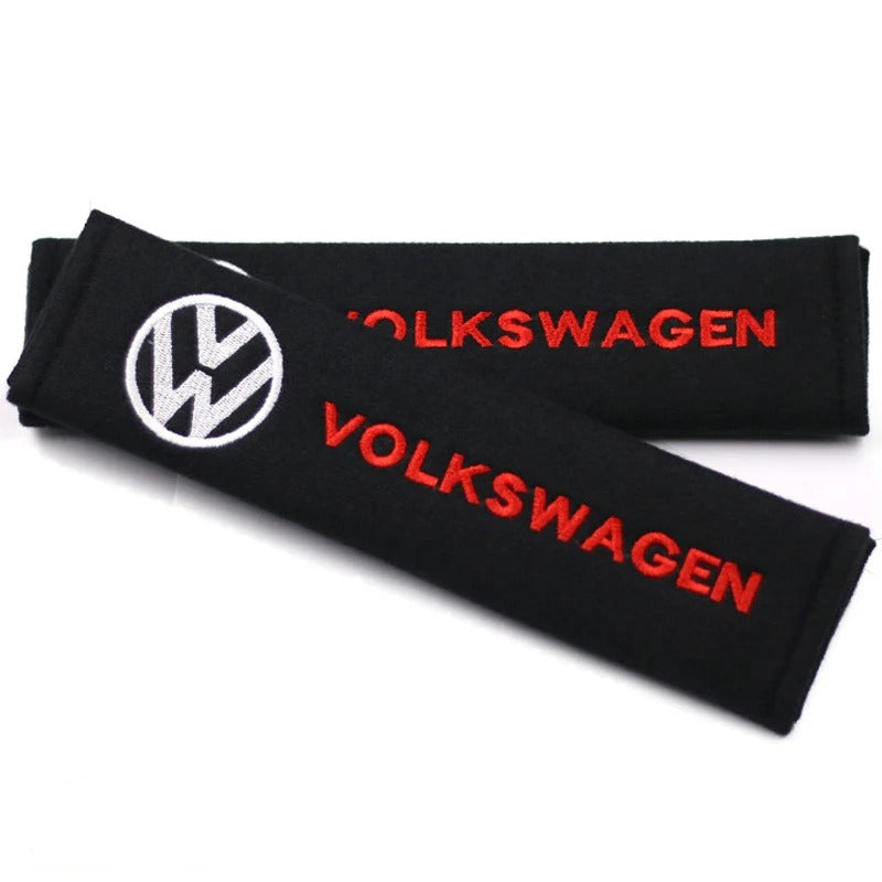 2pz Seat Belt protection for Volkswagen GOLF 5 Tiguan Polo Golf 6 Golf 7 Jetta, here the photo shows the Seatbelt Protector with the classic black color - M-Pure Dynamics