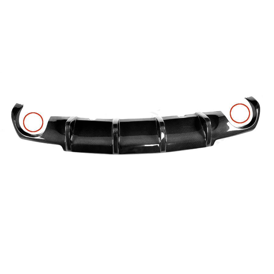 Carbon Diffuser Double/Quadruple exhaust forVolkswagen VW Scirocco R20 2009 - 2013 the photo shows the diffuser with double exit- M-Pure Dynamics
