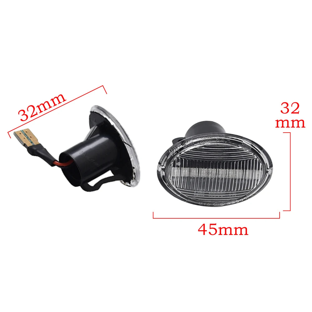 Dynamic Mirror Light for Abarth 500 , here it shows the measures of the product- M-Pure Dynamics