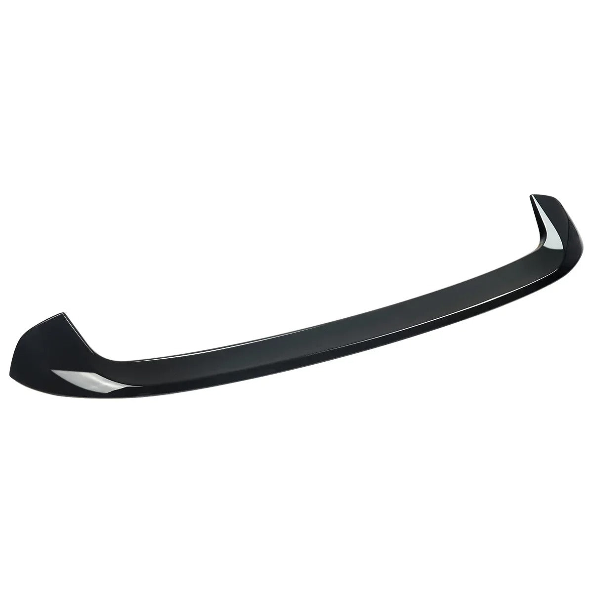 Black car spoiler on a white background