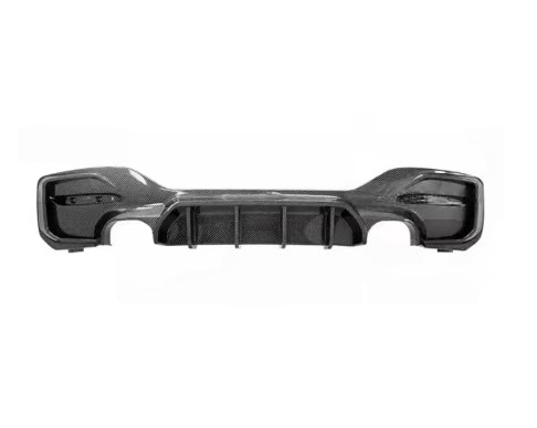 Rear Diffuser BMW F20-F21 2015-2019, the photo shows the carbon look diffuserup close - M-Pure Dynamics
