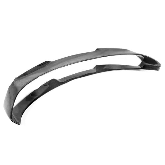 Carbon fiber car spoiler on a white background with 'YKSRDNE' branding.