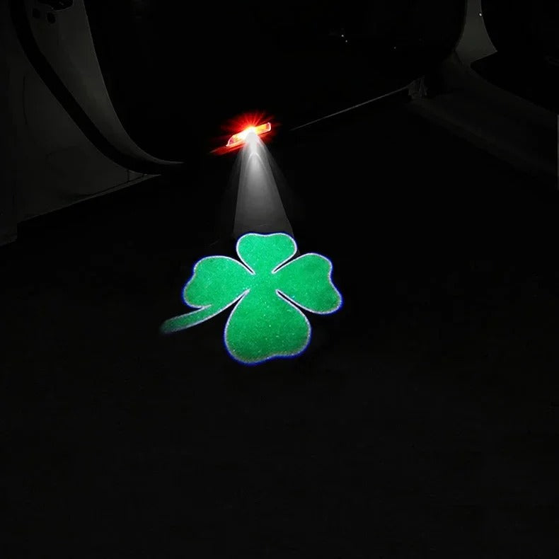 2 pz LED door projector for Alfa Romeo Giulietta, the photo shows one of the styles of the door projectors - M-Pure Dynamics