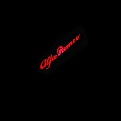 2 pz LED door projector for Alfa Romeo Giulietta, the photo shows one of the styles of the door projectors - M-Pure Dynamics