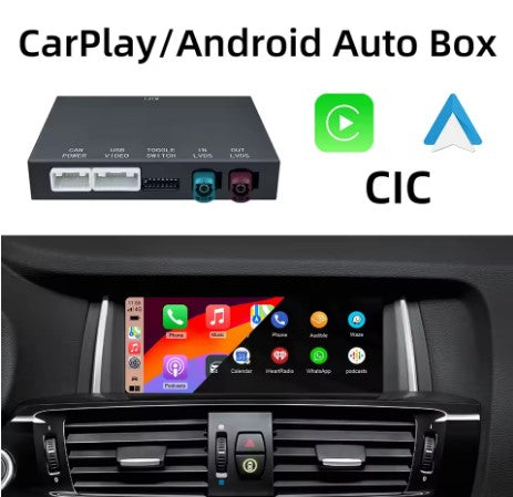 Wireless Apple CarPlay and Android Auto Mirror for BMW NBT CIC System 1 2 3 4 5, here the photo shows the apple car play mounted on the car - M-Pure Dynamics