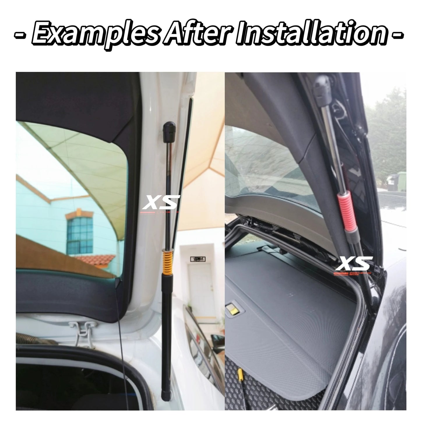 This photo shows the Automatic Boot Spring UpClose, with the before and after photos