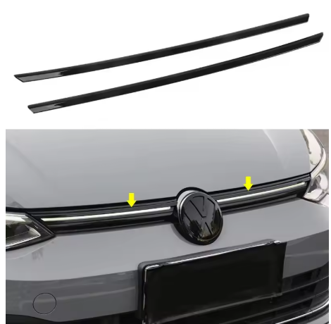 Black front Strip golf 8 , the photo shows the black front strip mounted on the car- M-Pure Dynamics
