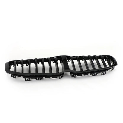 Black Front Grille bmw F40 here the photo shows te car with the mounted grille and also the grille inself - M-Pure Dynamics