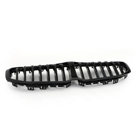 Black Front Grille bmw F40 here the photo shows te car with the mounted grille and also the grille inself - M-Pure Dynamics