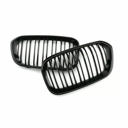 Black Front Grille for Bmw f20-f21 LCI 2015-2019, the poto shows the front grille upclose - M-Pure Dynamics