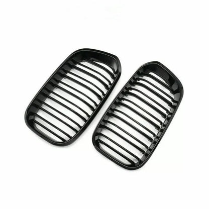 Black Front Grille for Bmw f20-f21 LCI 2015-2019, the poto shows the front grille upclose - M-Pure Dynamics