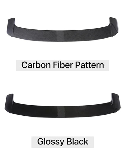 Spoiler for BMW f20-f21, this photo shows the two types of spoilers, the carbon fiber one and the glossy black - M-Pure Dynamics