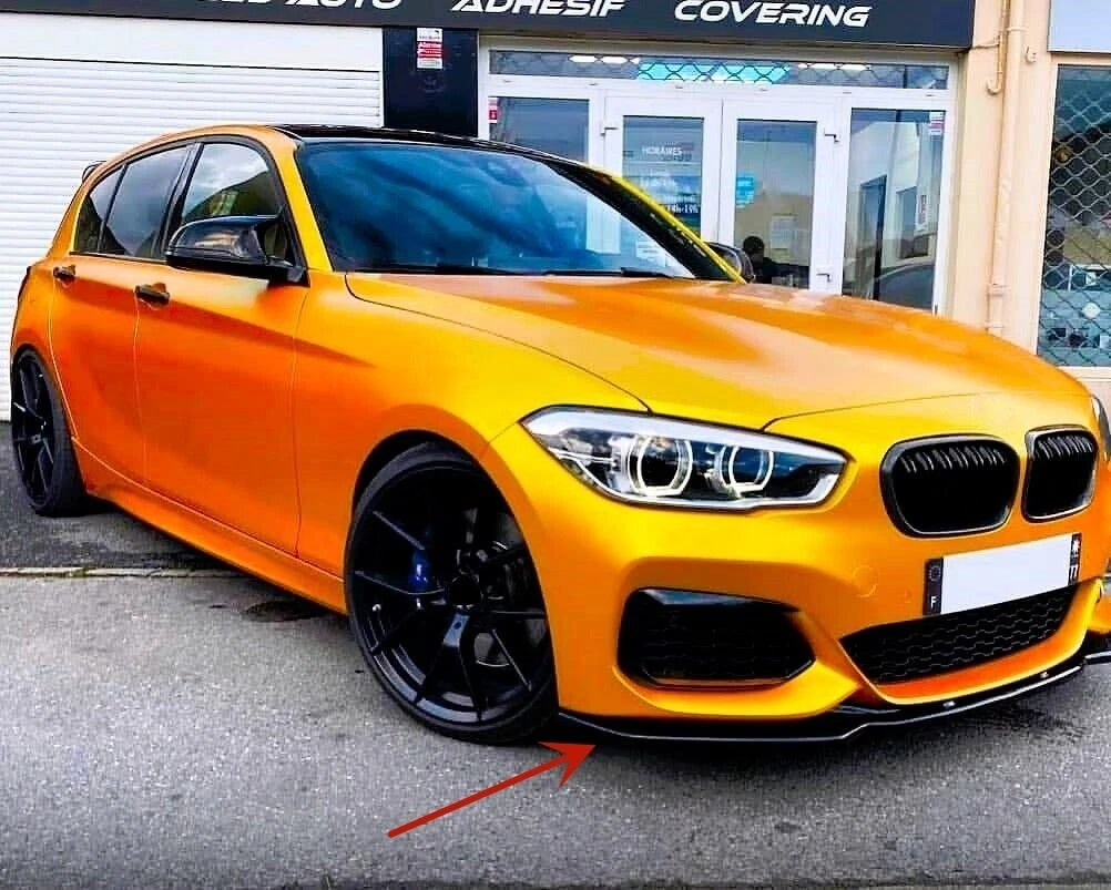 Splitter bmw f20-f21 LCi 2015-2019, the photo shows the front splitter installed on the car - M-Pure Dynamics