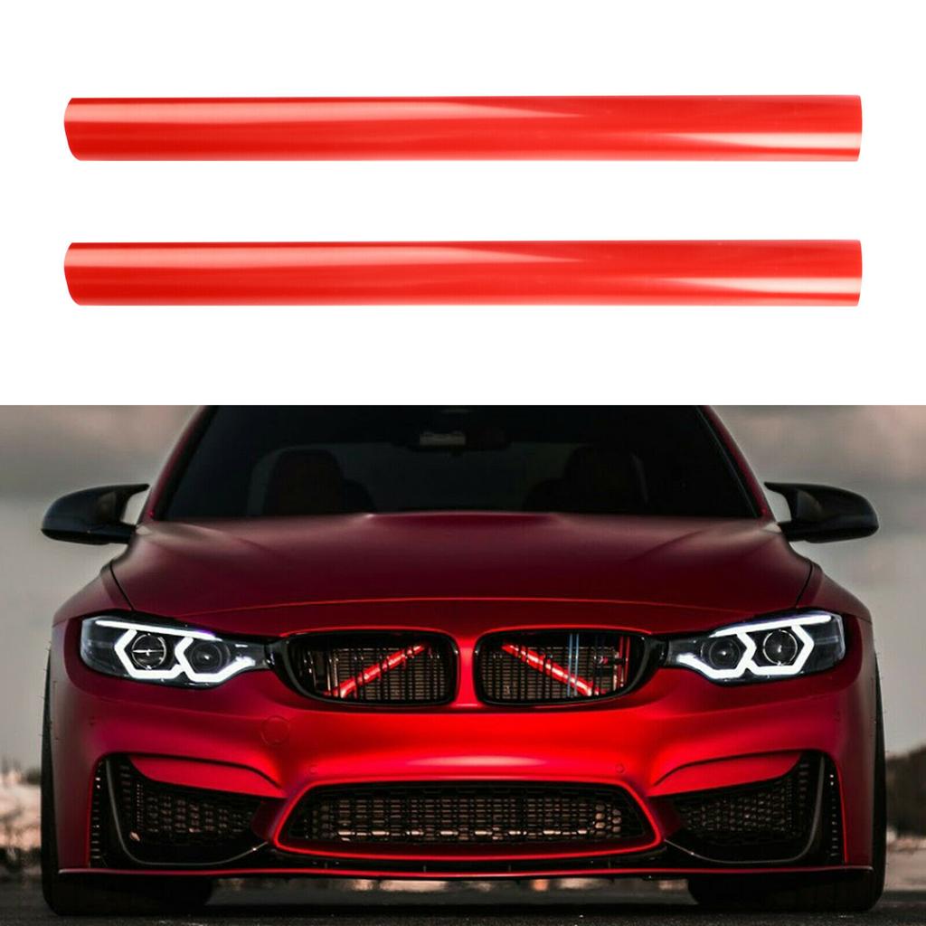 2PCS Front Grille Trim Strips for BMW F10 E60 F30 F32 F20 F22 F06 F02 F25 F26 G20 1 2 3 4 5 6 7 serie, the photo shows the front grille with the red color - M-Pure Dynamics
