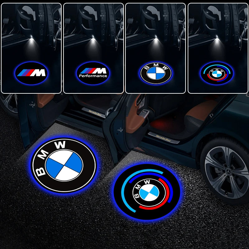 Door Projector BMW F-Series, the photo shows all of the different type of the leds styles - M-Pure Dynamics