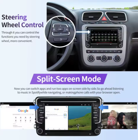 Car Radio 7" CarPlay-Android auto BT WiFi USB GPS REAR CAMERA for Golf5, Golf6, Passat B6, Polo, the photo here shows the apple carplay close up - M-Pure Dynamics