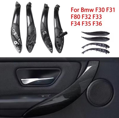 Carbon Fiber Door Handle (Inside) 2/4pcs F30 F80 F31 F32 F33 F34 F35 F36 3 4, the photo shows the 4 door handles close up - M-Pure Dynamics