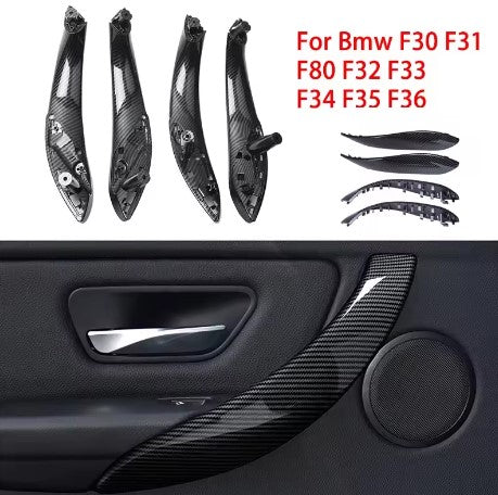 Carbon Fiber Door Handle (Inside) 2/4pcs F30 F80 F31 F32 F33 F34 F35 F36 3 4, the photo shows the 4 door handles close up - M-Pure Dynamics
