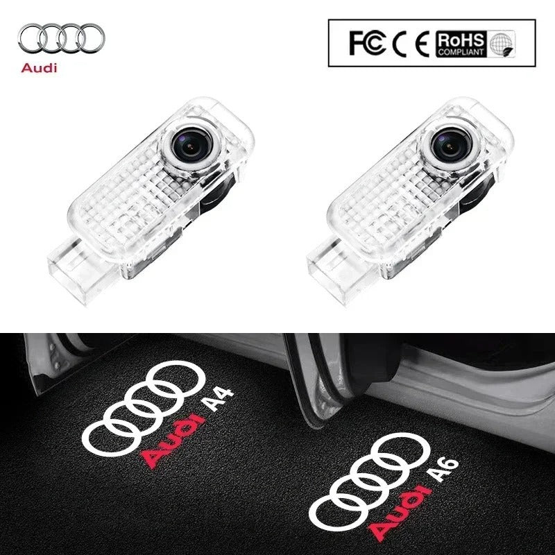 Door Projector 2pcs Audi A1, A3, A4, A5, A6, A7, Q3, Q5, Q7, Q8
